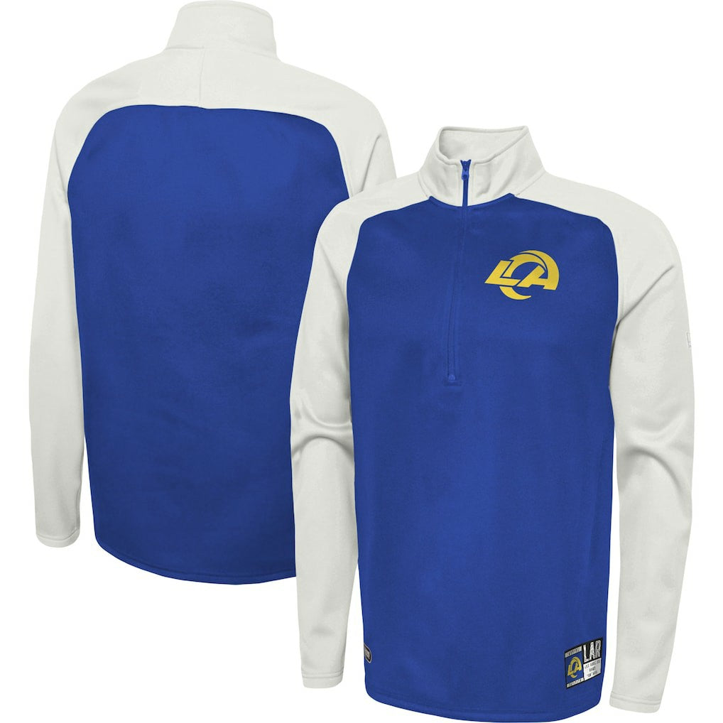 Los Angeles Rams New Era Combine Authentic O-Line Raglan Half-Zip Jacket - Royal online