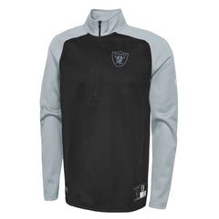 Las Vegas Raiders New Era Combine Authentic O-Line Raglan Half-Zip Jacket - Black online