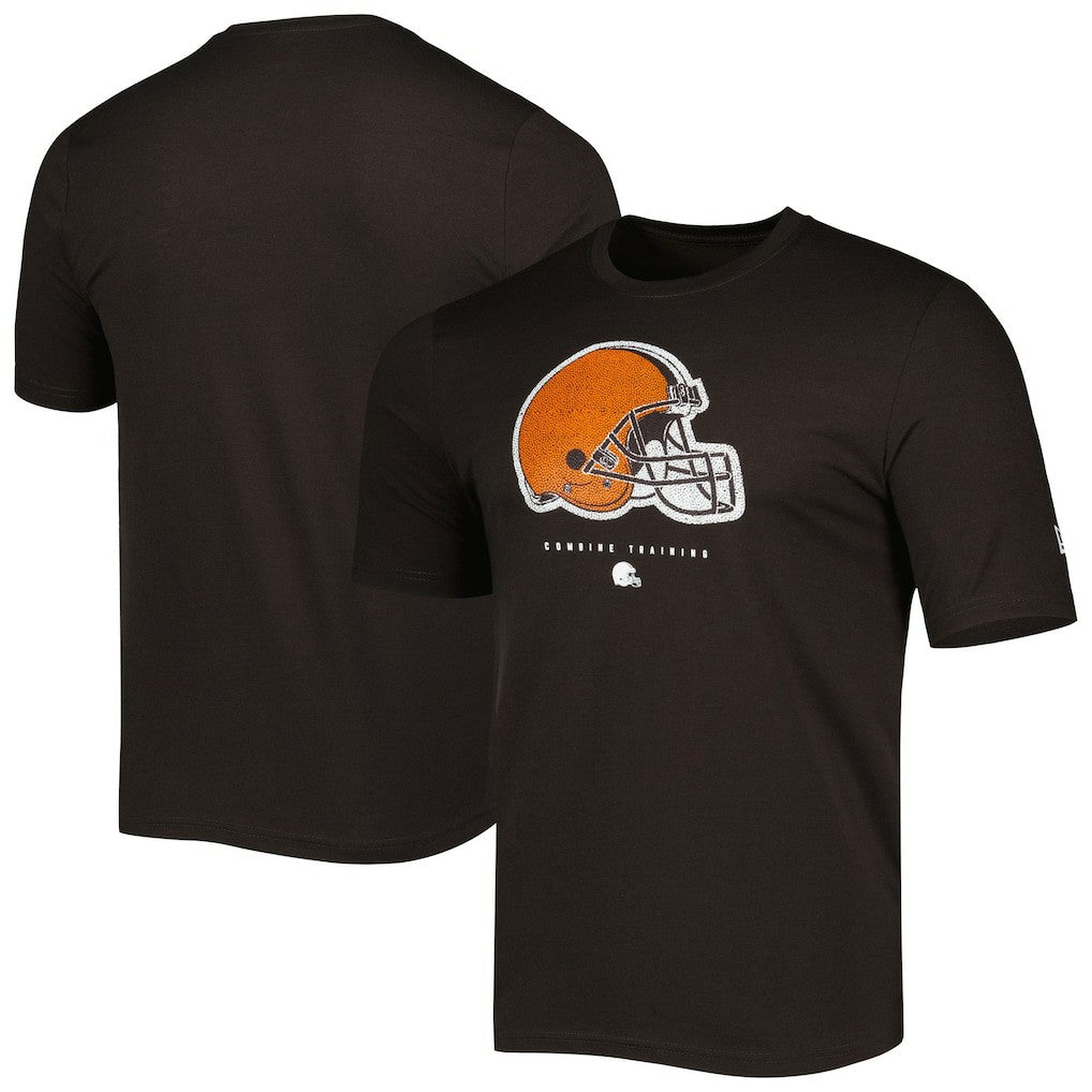 Cleveland Browns New Era Combine Authentic Ball Logo T-Shirt - Brown sale