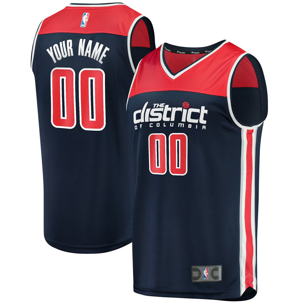 Washington Wizards Fast Break Replica Custom Jersey Navy - Statement Edition shop