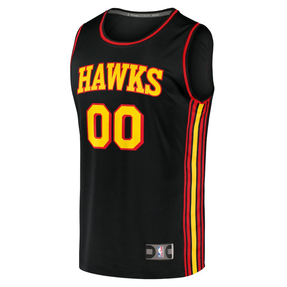 Atlanta Hawks Fast Break Replica Custom Jersey Black - Statement Edition on sale