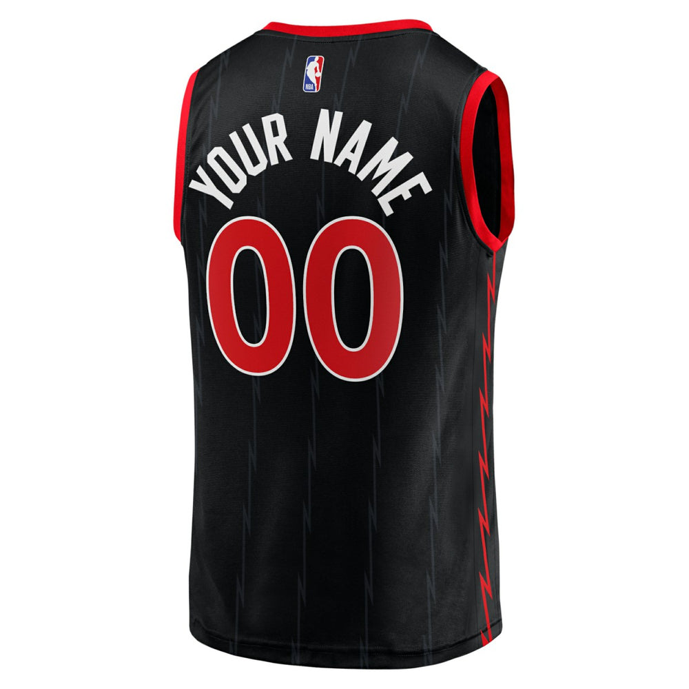 Toronto Raptors Fast Break Replica Custom Jersey Black - Statement Edition shop
