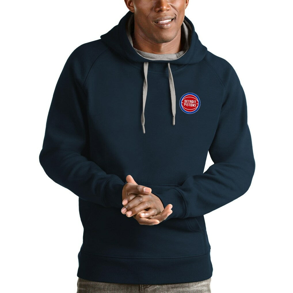 Detroit Pistons Antigua Victory Pullover Hoodie sale - Navy online