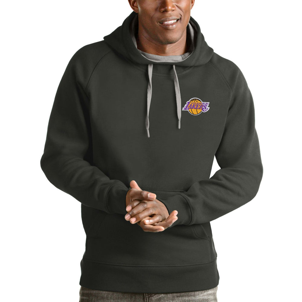 Los Angeles Lakers Antigua Victory Pullover Hoodie - Charcoal for sale