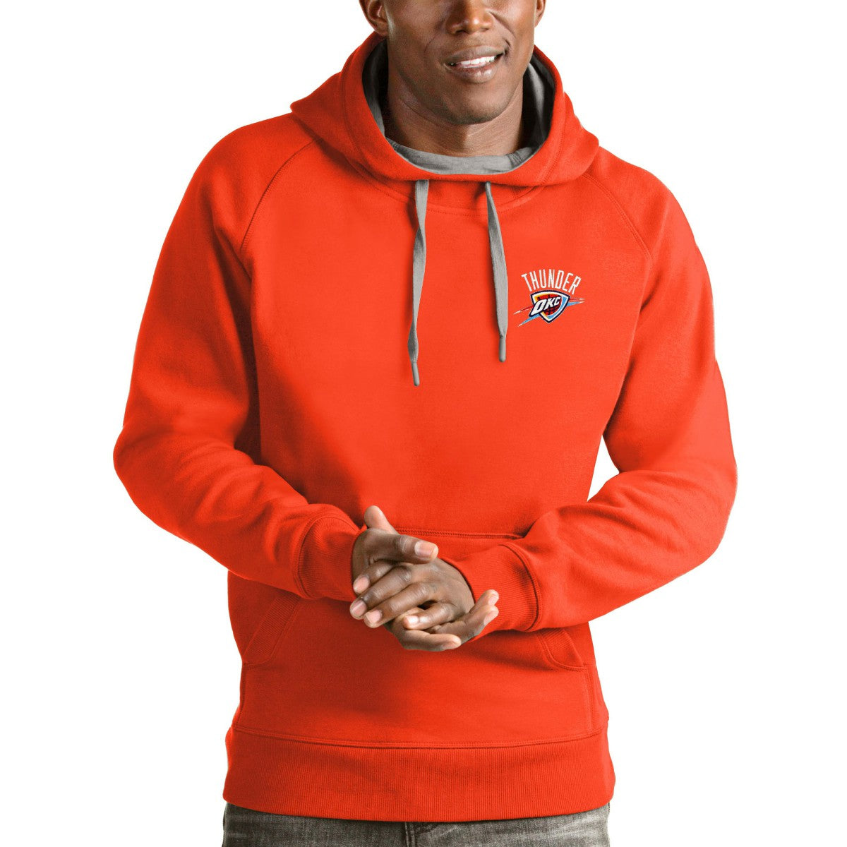 Oklahoma City Thunder Antigua Victory Pullover Hoodie - Orange outlet