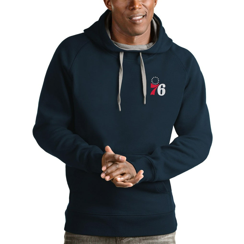 Philadelphia 76ers Antigua Victory Pullover Hoodie - Navy for sale