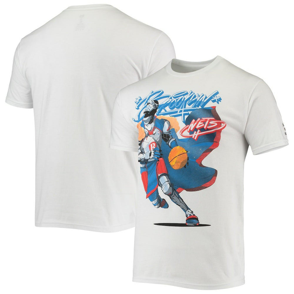 Brooklyn Nets NBA x McFlyy Identify Artist Series T-Shirt - White outlet