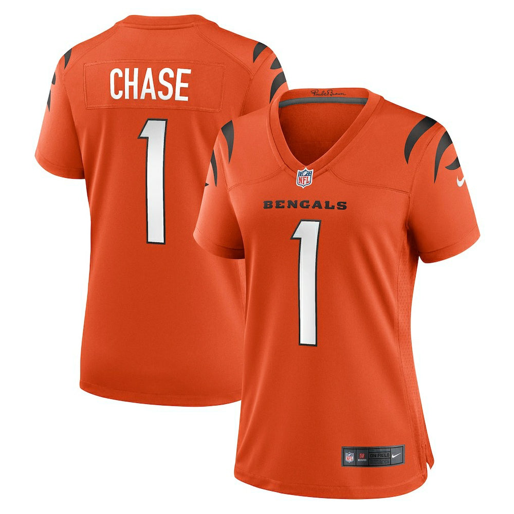 Ja'Marr Chase Cincinnati Bengals Women's Alternate Game Jersey - Orange on sale