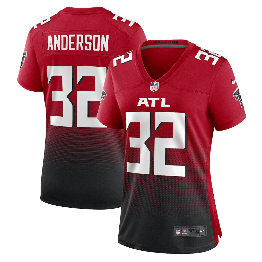 Jamal Anderson Atlanta Falcons Women's Retired Game Jersey - Red online