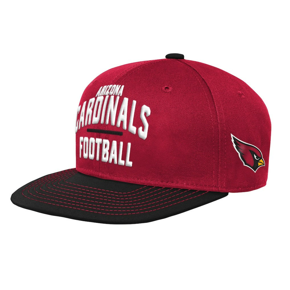 Arizona Cardinals Youth Lock Up Snapback Hat - Cardinal/Black on sale