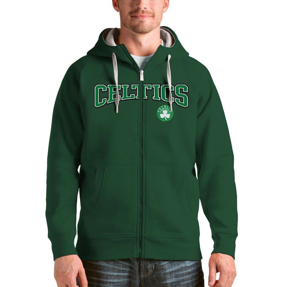 Boston Celtics Antigua Victory Full-Zip Hoodie - Hunter Green shop