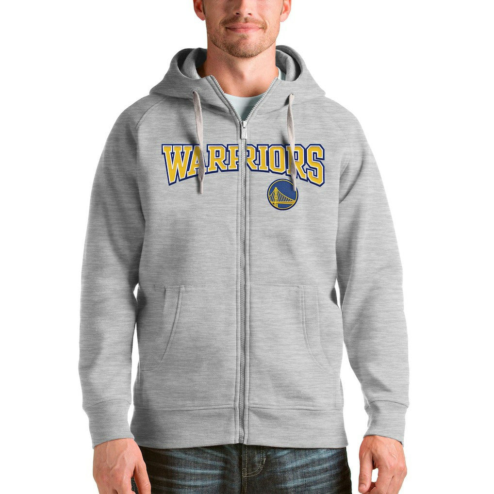 Golden State Warriors Antigua Victory Full-Zip Hoodie sale - Heathered Gray discount