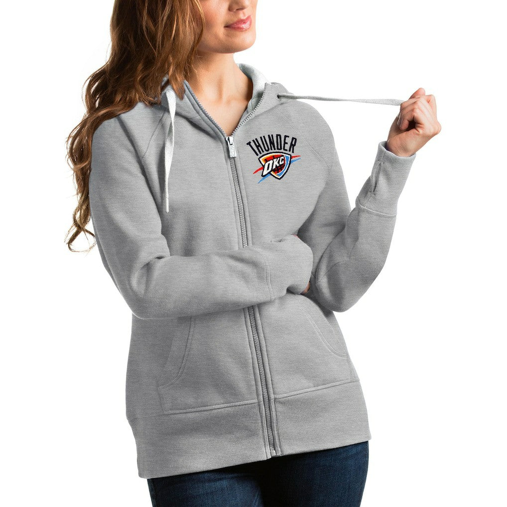 Oklahoma City Thunder Antigua Women's Victory Full-Zip Hoodie - Heathered Gray cheap