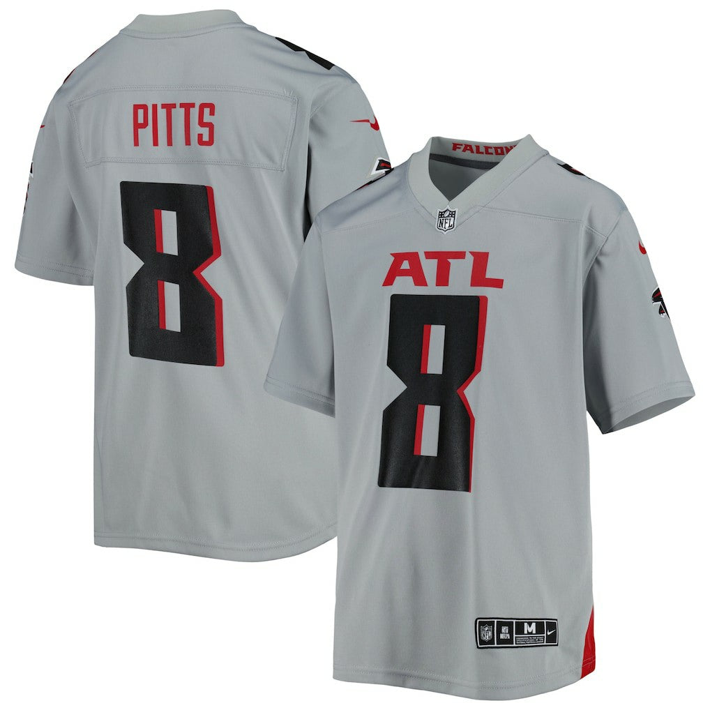 Kyle Pitts Atlanta Falcons Youth Inverted Game Jersey - Gray on sale