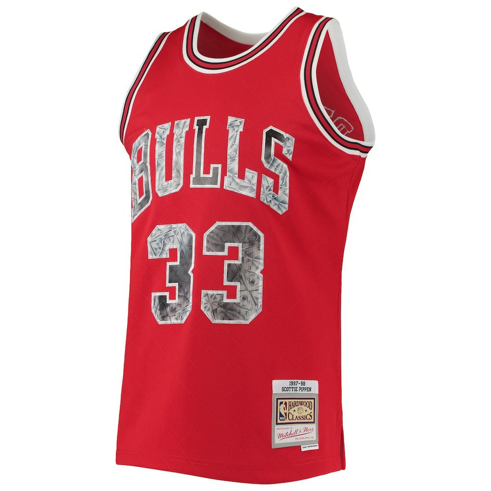 Scottie Pippen Chicago Bulls 1997/98 Hardwood Classics NBA 75th Anniversary Diamond Swingman Jersey sale - Red shop