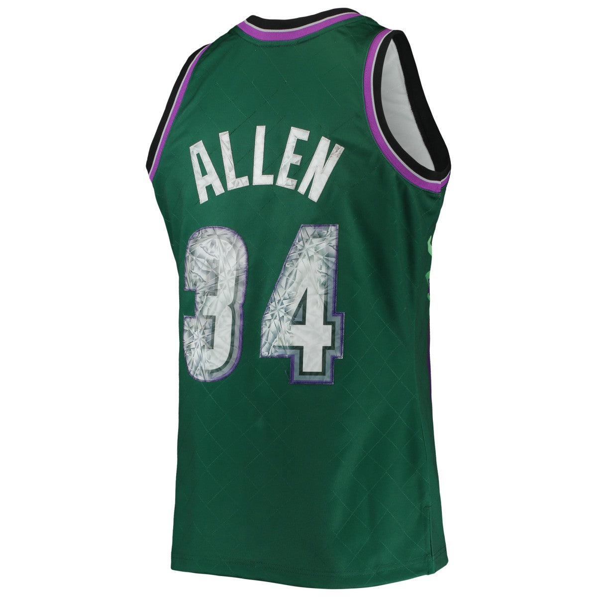 Ray Allen Milwaukee Bucks 1996/97 Hardwood Classics NBA 75th Anniversary Diamond Swingman Jersey - Green for sale
