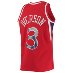 Allen Iverson Philadelphia 76ers 1996/97 Hardwood Classics NBA 75th Anniversary Diamond Swingman Jersey - Red shop