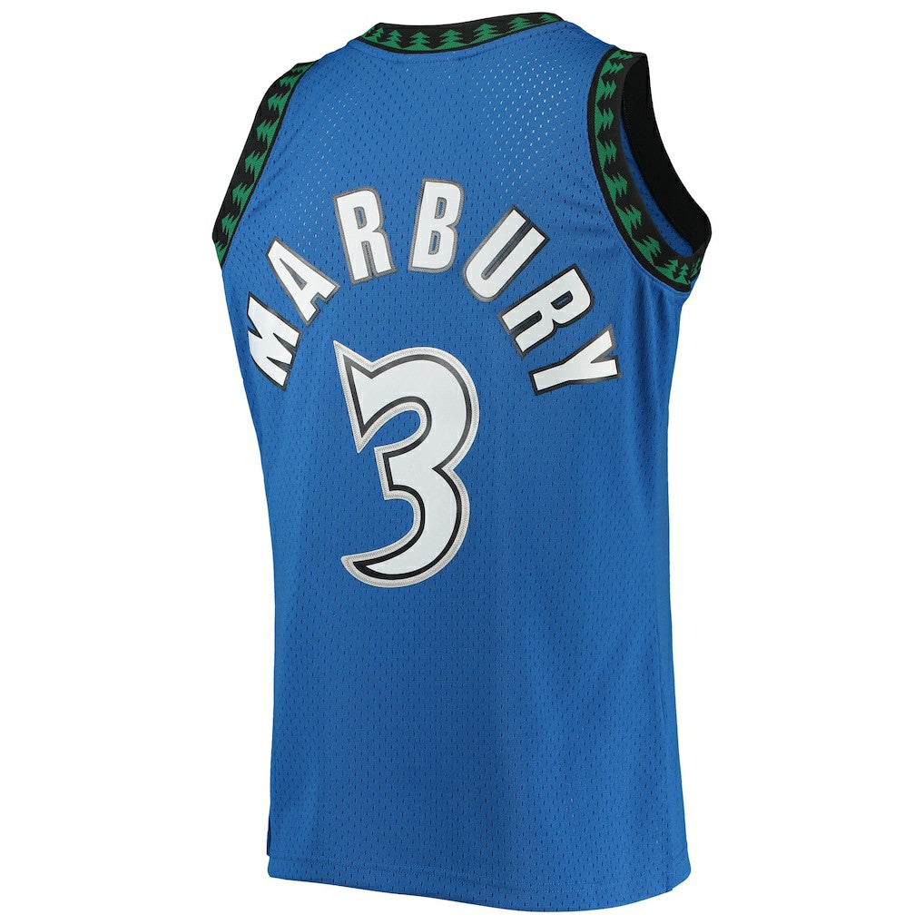 Stephon Marbury Minnesota Timberwolves 1996/97 Hardwood Classics Swingman Jersey - Blue shop