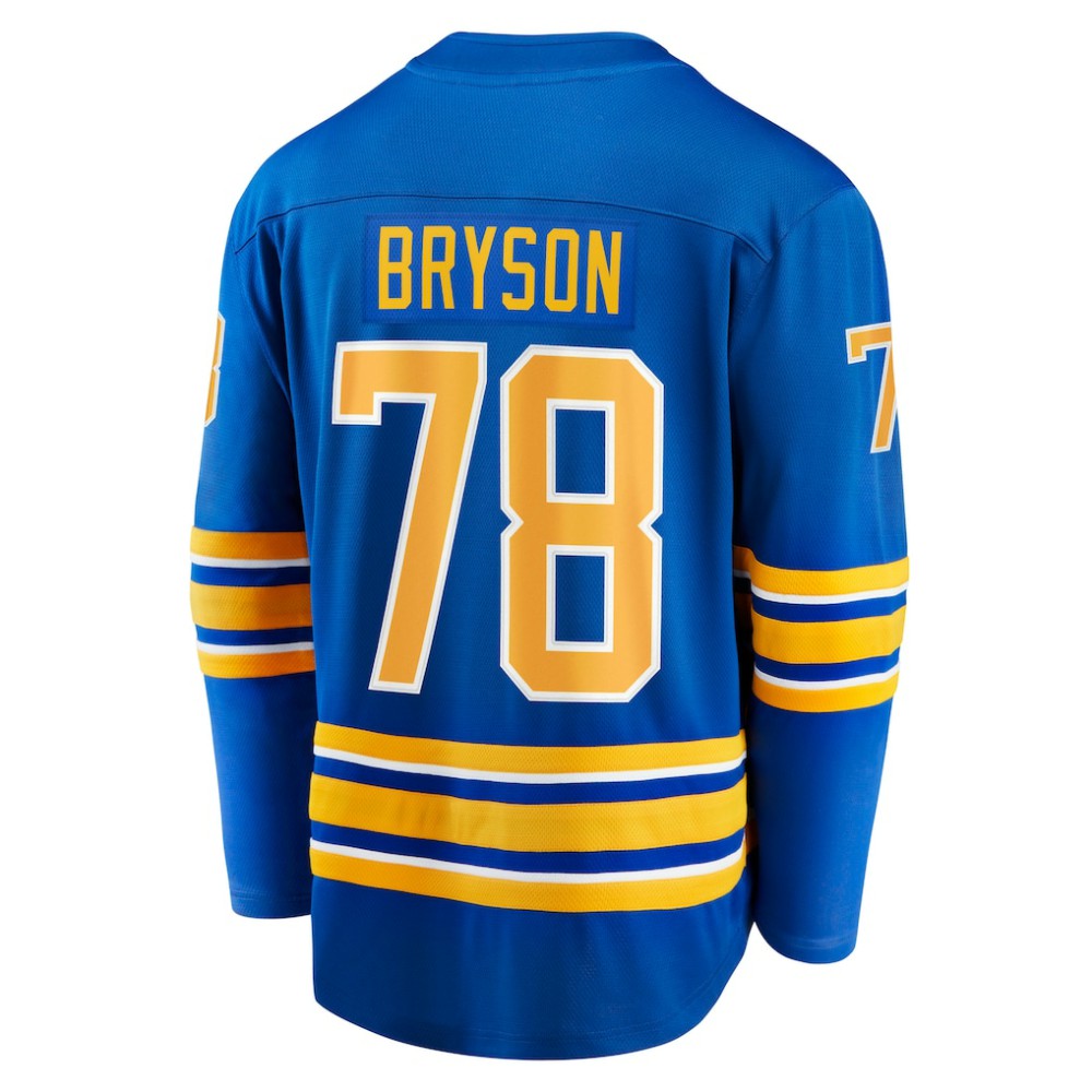 Jacob Bryson Buffalo Sabres Fanatics Home Breakaway Player Jersey - Royal Jerseys
