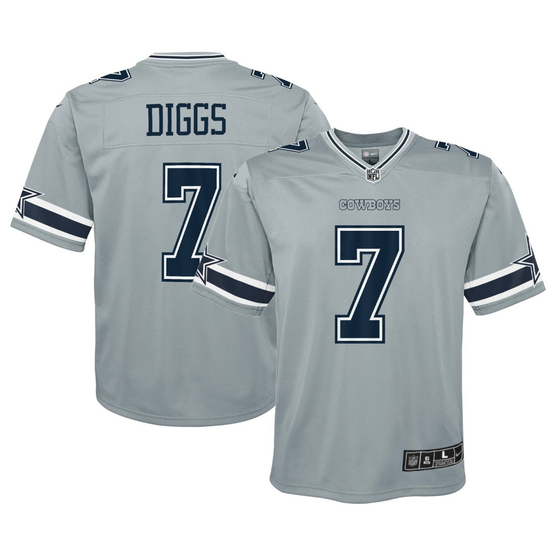 Trevon Diggs Dallas Cowboys Youth Inverted Game Jersey - Silver cheap