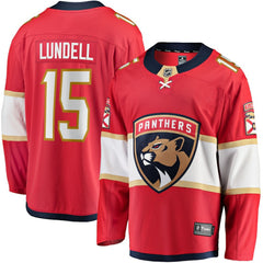 Anton Lundell Florida Panthers Fanatics Home Breakaway Player Jersey - Red Jerseys