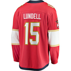 Anton Lundell Florida Panthers Fanatics Home Breakaway Player Jersey - Red Jerseys