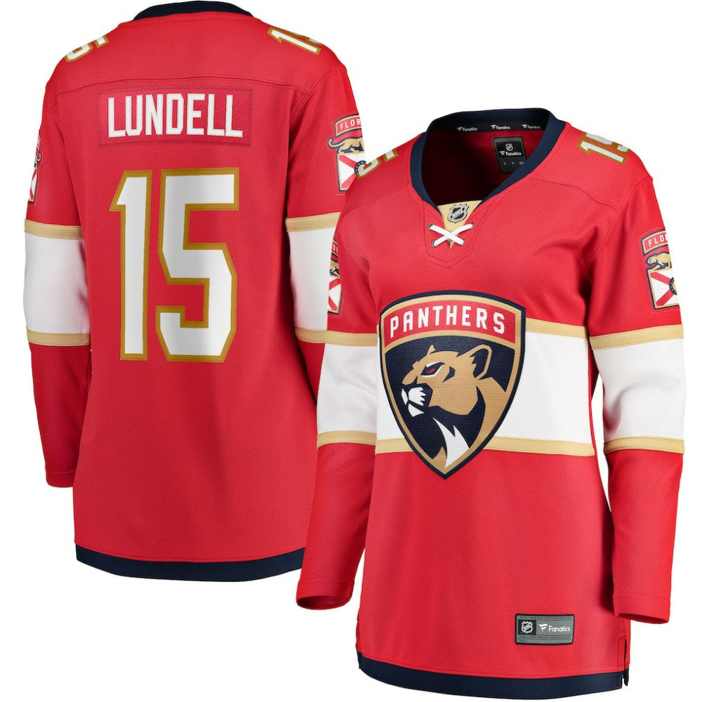 Anton Lundell Florida Panthers Fanatics Women's Home Breakaway Player Jersey - Red Jerseys