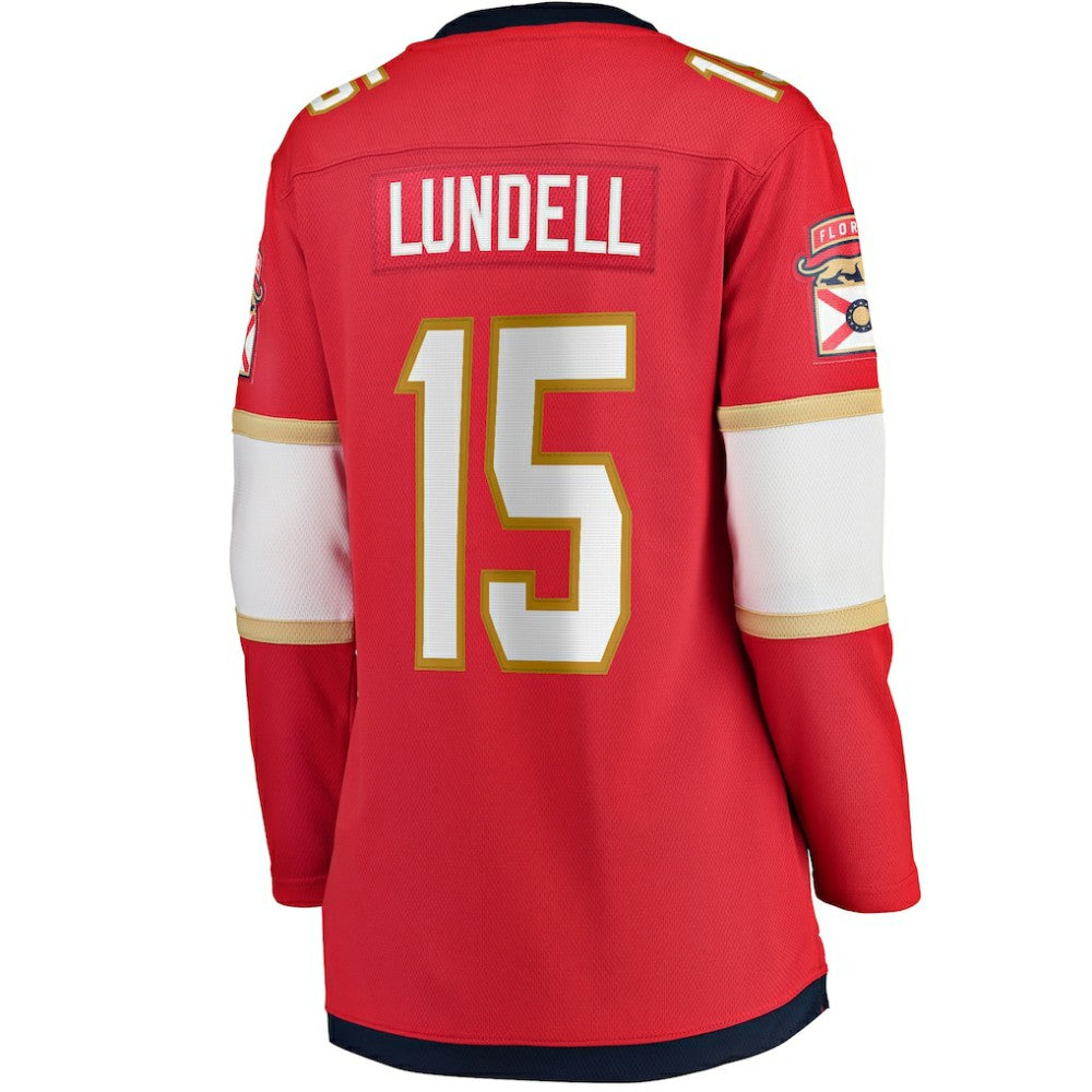 Anton Lundell Florida Panthers Fanatics Women's Home Breakaway Player Jersey - Red Jerseys