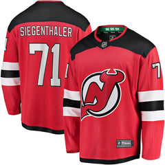 Jonas Siegenthaler New Jersey Devils Fanatics Home Breakaway Player Jersey - Red Jerseys