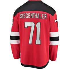 Jonas Siegenthaler New Jersey Devils Fanatics Home Breakaway Player Jersey - Red Jerseys