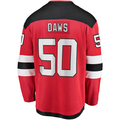 Nico Daws New Jersey Devils Fanatics Home Breakaway Player Jersey - Red Jerseys