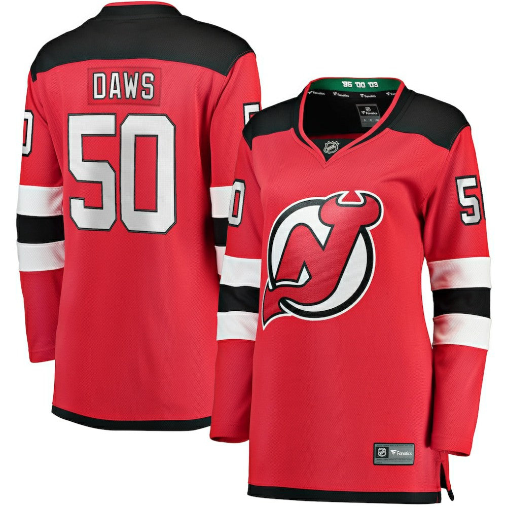 Nico Daws New Jersey Devils Fanatics Women's Home Breakaway Player Jersey - Red Jerseys