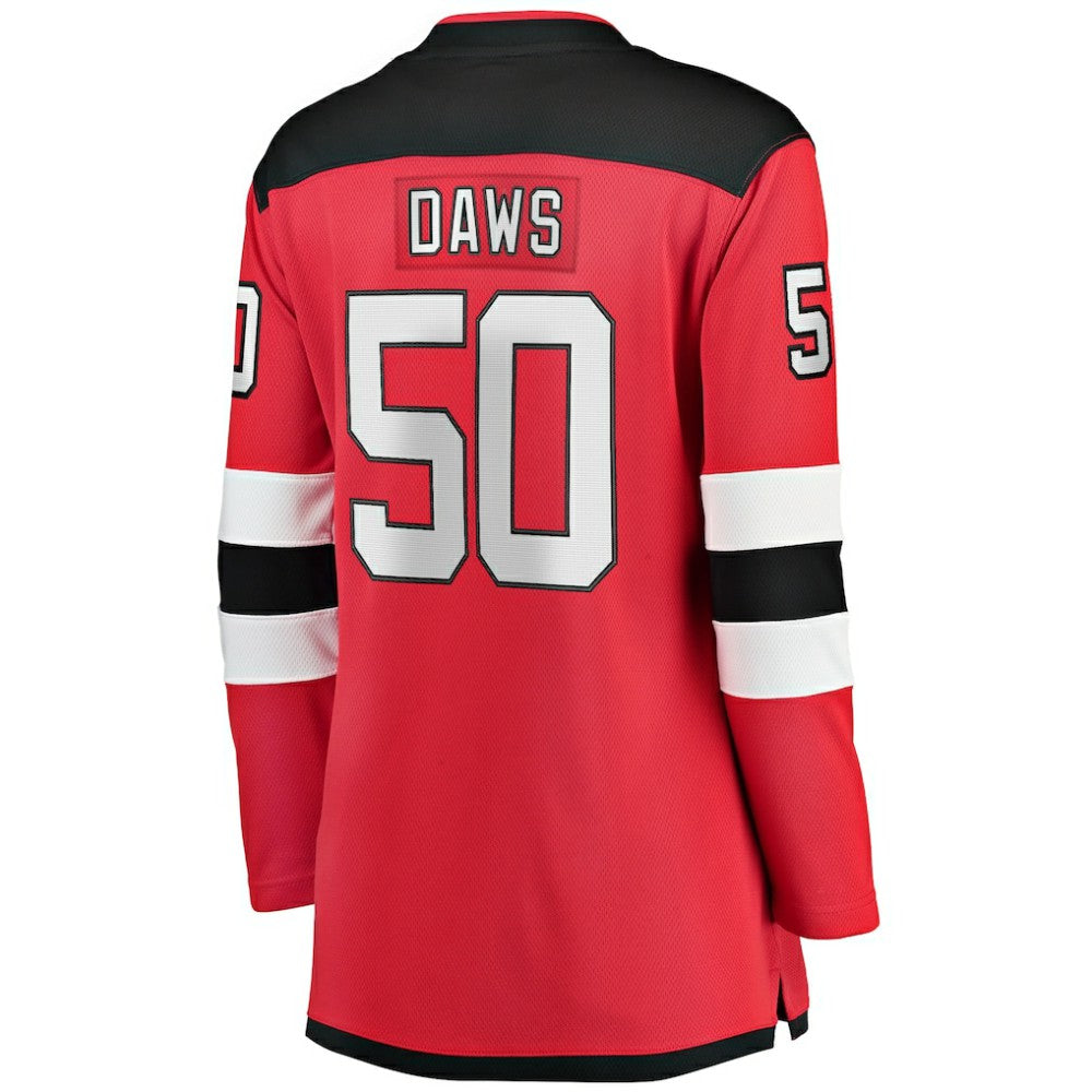 Nico Daws New Jersey Devils Fanatics Women's Home Breakaway Player Jersey - Red Jerseys