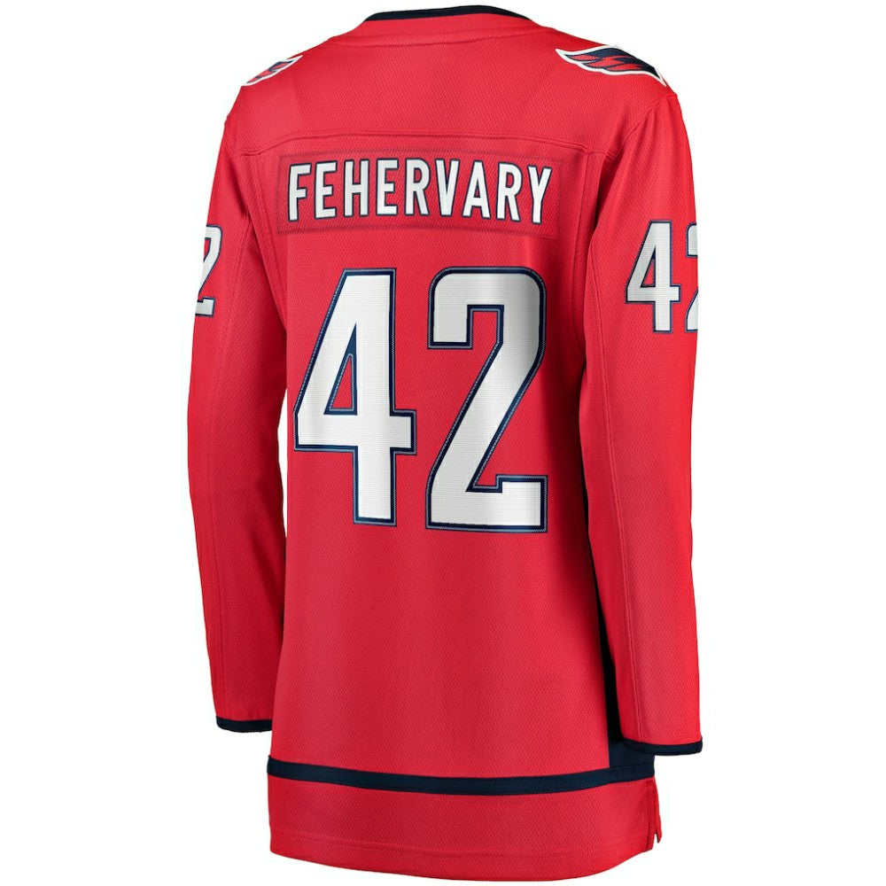 Martin Fehervary Washington Capitals Fanatics Women's Home Breakaway Player Jersey - Red Jerseys