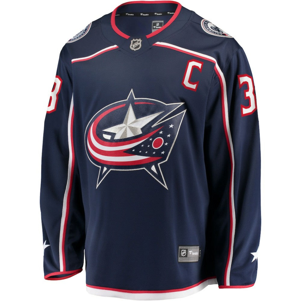 Boone Jenner Columbus Blue Jackets Home Captain Patch Breakaway Player Jersey - Navy Jerseys