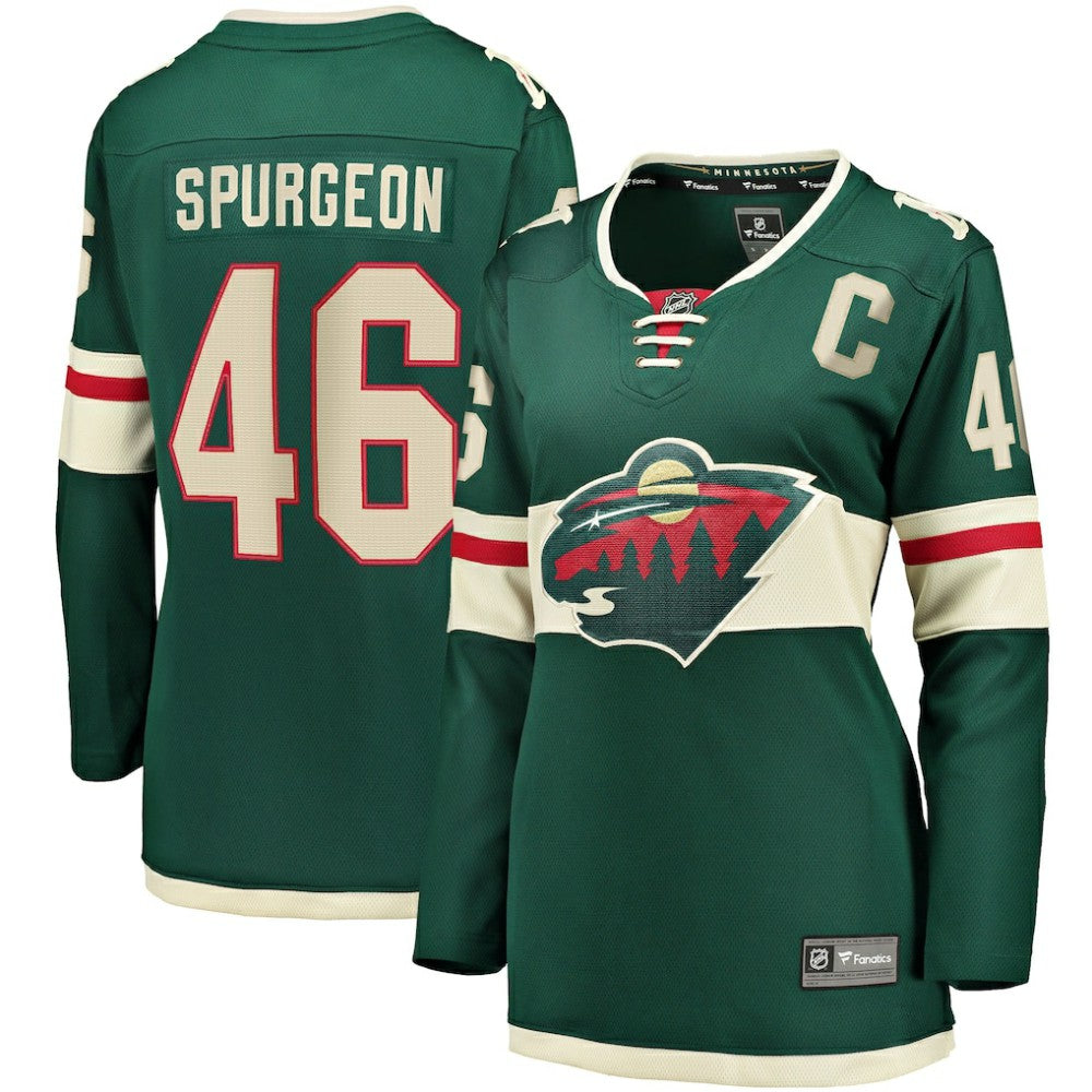 Jared Spurgeon Minnesota Wild Women's Home Breakaway Player Jersey - Green Jerseys