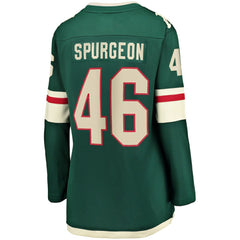 Jared Spurgeon Minnesota Wild Women's Home Breakaway Player Jersey - Green Jerseys