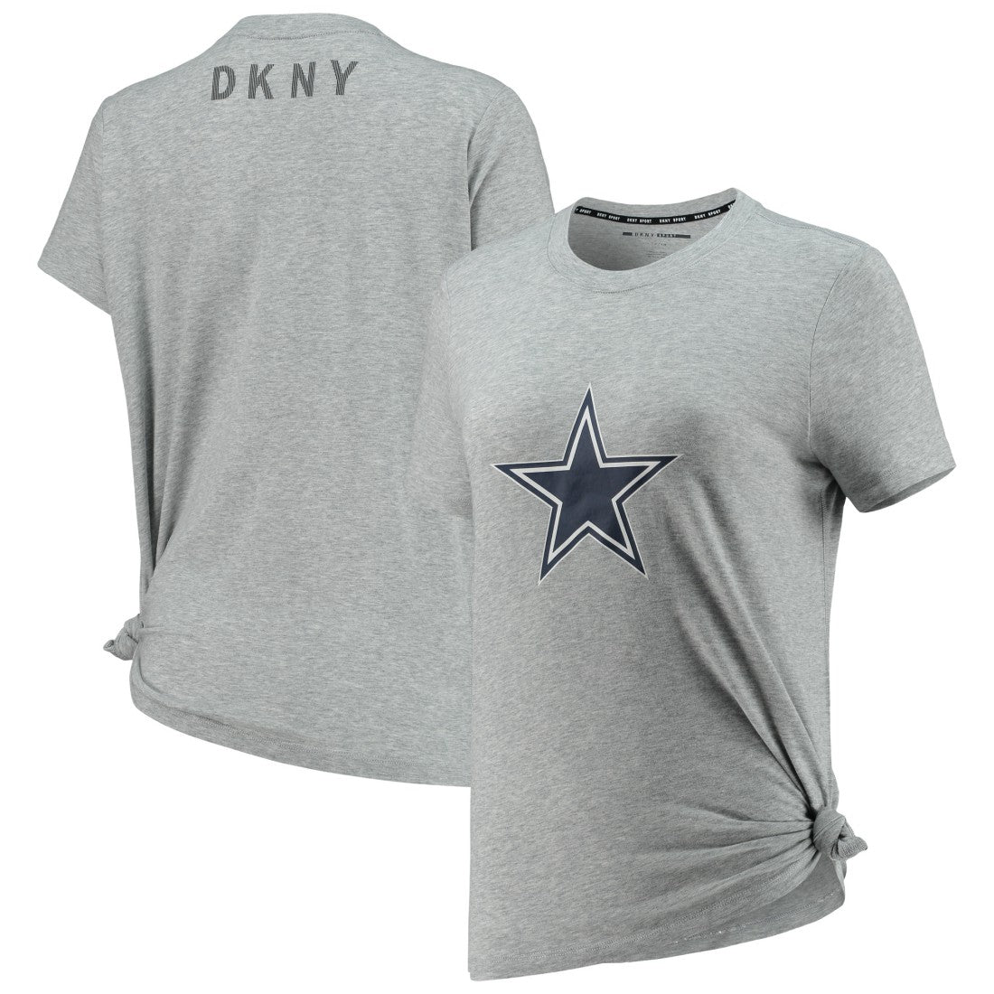 Dallas Cowboys DKNY Sport Women's Ava Tri-Blend T-Shirt - Heathered Gray on sale