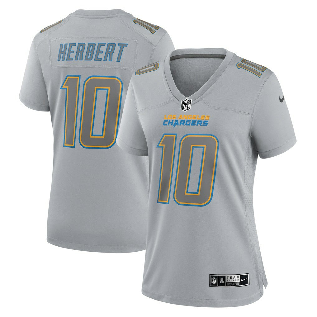 Justin Herbert Los Angeles Chargers Women's Atmosphere Fashion Game Jersey - Gray outlet