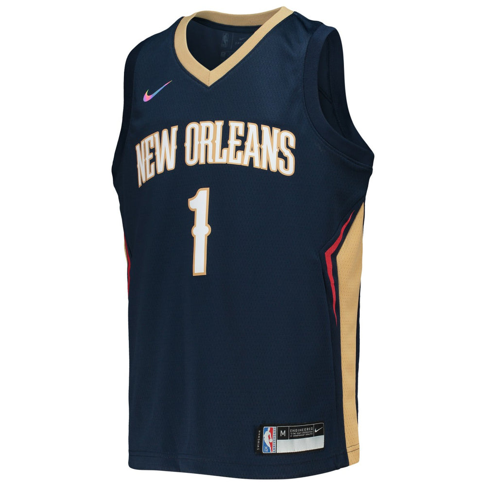 Zion Williamson New Orleans Pelicans Youth 2021/22 Diamond Swingman Jersey - Icon Edition - Navy cheap