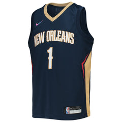 Zion Williamson New Orleans Pelicans Youth 2021/22 Diamond Swingman Jersey - Icon Edition - Navy cheap