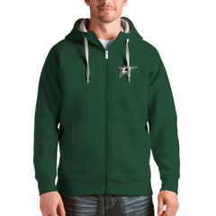 Dallas Stars Antigua Logo Victory Full-Zip Hoodie - Green Hoodies