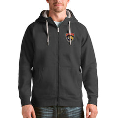 Florida Panthers Antigua Logo Victory Full-Zip Hoodie - Charcoal Hoodies
