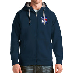 New York Rangers Antigua Logo Victory Full-Zip Hoodie - Navy Hoodies