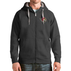 Ottawa Senators Antigua Logo Victory Full-Zip Hoodie - Charcoal Hoodies