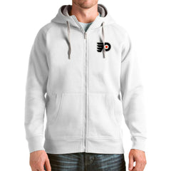 Philadelphia Flyers Antigua Logo Victory Full-Zip Hoodie - White Hoodies