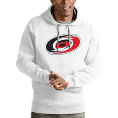Carolina Hurricanes Antigua Logo Victory Pullover Hoodie - White Hoodies