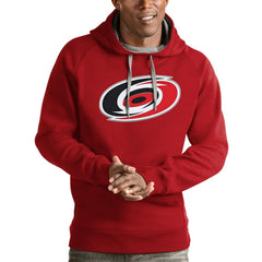 Carolina Hurricanes Antigua Logo Victory Pullover Hoodie - Red Hoodies