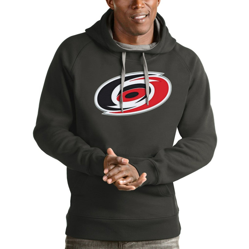 Carolina Hurricanes Antigua Logo Victory Pullover Hoodie - Charcoal Hoodies