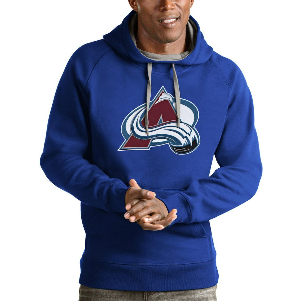 Colorado Avalanche Antigua Logo Victory Pullover Hoodie - Blue Hoodies